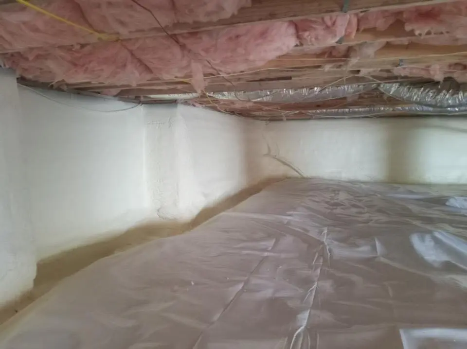 Crawl space encapsulation with closed-cell spray foam for Attic Insulation in Sheffield Lake